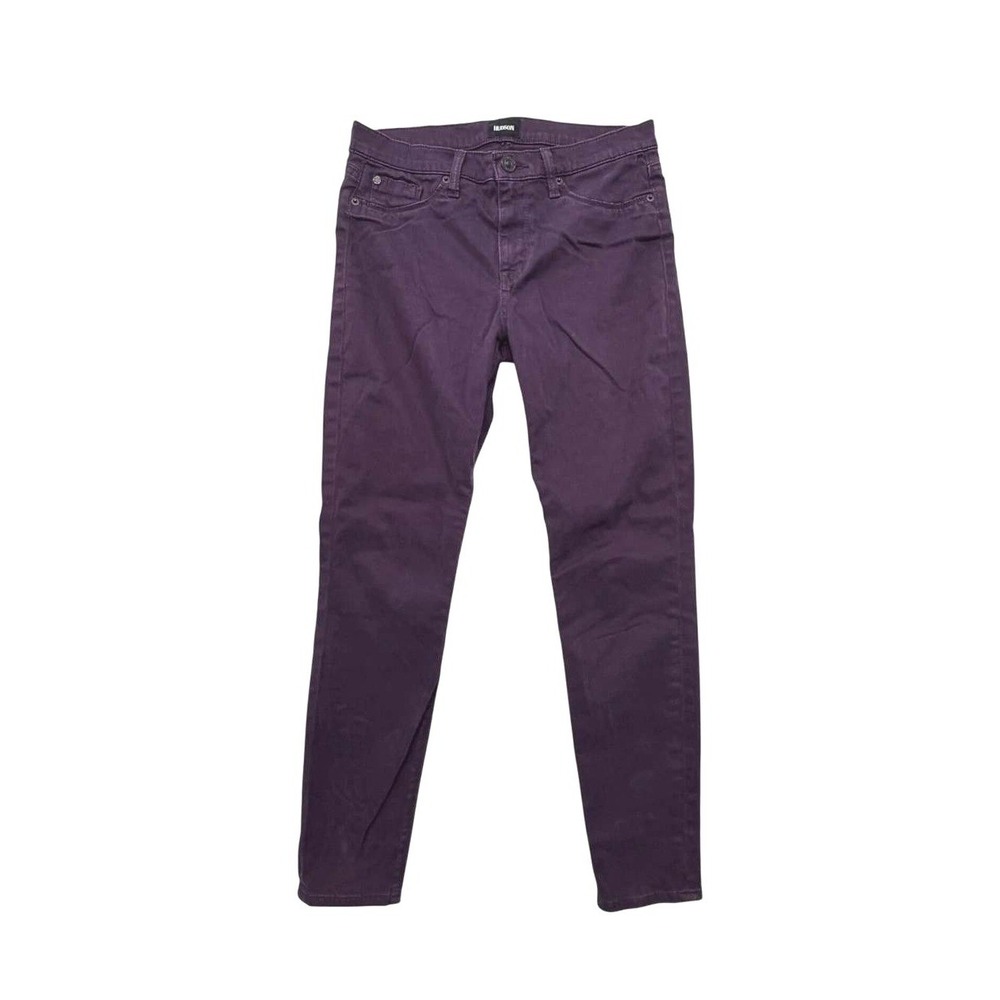 Hudson women's NICO ankle midrise super skinny FP Cotton Modal purple plum 28